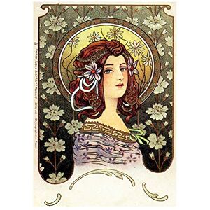 Wee Blue Coo Vintage Lady Flowers Mucha 1902 Nouveau New Picture 94 Wall Art Print Wee Blue Coo Vintage Lady Flowers Mucha 1902 Nouveau New Picture 94 Wall Art Print