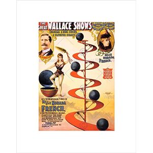 Wee Blue Coo Advert Circus Wallace Norada French Globe Stunt Wall Art Print Wee Blue Coo Advert Circus Wallace Norada French Globe Stunt Wall Art Print
