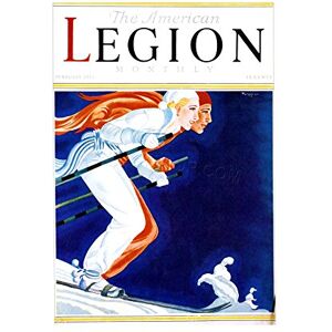 Wee Blue Coo Magazine Cover American Legion Monthly Skiing Ski Sport Wall Art Print Wee Blue Coo Magazine Cover American Legion Monthly Skiing Ski Sport Wall Art Print