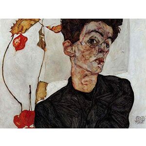 Wee Blue Coo Egon Schiele Self Portrait Old Master Painting Art Print Poster Wall Decor 12X16 Inch Wee Blue Coo Egon Schiele Self Portrait Old Master Painting Art Print Poster Wall Decor 12X16 Inch