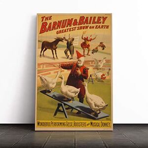 Big Box Art Circus Poster (24) Canvas Print Gallery Wrapped 30mm Frame Wall Art 24x16 inches Ready to Hang Retro Picture Living Room Bedroom Lounge Office Big Box Art Circus Poster (24) Canvas Print Gallery Wrapped 30mm Frame Wall Art 24x16 inches Ready to Hang Retro Picture Living Room Bedroom Lounge Office