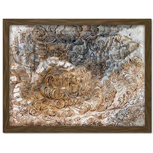Artery8 Leonardo Da Vinci A Deluge Flood Storm Drawing Artwork Framed Wall Art Print 18X24 Inch Artery8 Leonardo Da Vinci A Deluge Flood Storm Drawing Artwork Framed Wall Art Print 18X24 Inch