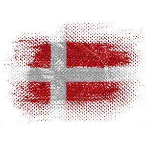 Wee Blue Coo Flag Danish Denmark Grunge Illustration Wall Art Print Wee Blue Coo Flag Danish Denmark Grunge Illustration Wall Art Print