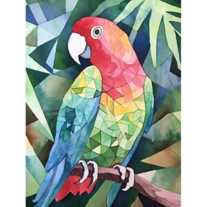 Artery8 Polygon Parrot Bird On Tree Branch Watercolour Painting Large Wall Art Poster Print Thick Paper 18X24 Inch Artery8 Polygon Parrot Bird On Tree Branch Watercolour Painting Large Wall Art Poster Print Thick Paper 18X24 Inch