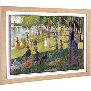 Big Box Art Framed Print of Georges-Pierre Seurat Sunday on La Grande Jatte Design Wall Art Picture Home Decor for Kitchen, Living Room, Bedroom, Hallway, Oak, A2 / 24.5x18 Inch / 62x45cm Big Box Art Framed Print of Georges-Pierre Seurat Sunday on La Grande Jatte Design Wall Art Picture Home Decor for Kitchen, Living Room, Bedroom, Hallway, Oak, A2 / 24.5x18 Inch / 62x45cm