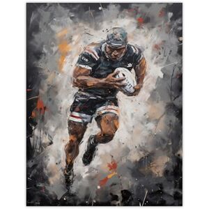 Artery8 Rugby Fan Artwork World Cup Forward With Ball Action Painting For Him Man Cave Extra Large XL Wall Art Poster Print Artery8 Rugby Fan Artwork World Cup Forward With Ball Action Painting For Him Man Cave Extra Large XL Wall Art Poster Print