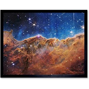 Artery8 NASA James Webb Space Telescope Cosmic Cliffs in the Carina Nebula NGC 3372 NIRCam Image Art Print Framed Poster Wall Decor 12x16 inch Artery8 NASA James Webb Space Telescope Cosmic Cliffs in the Carina Nebula NGC 3372 NIRCam Image Art Print Framed Poster Wall Decor 12x16 inch