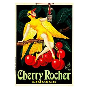 Wee Blue Coo Ad Drink Alcohol Liqueur Cherry Fruit Canary France Wall Art Print Wee Blue Coo Ad Drink Alcohol Liqueur Cherry Fruit Canary France Wall Art Print