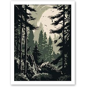 Artery8 Pine Tree Forest Sunrise Landscape Illustration Artwork Framed Wall Art Print 18X24 Inch Artery8 Pine Tree Forest Sunrise Landscape Illustration Artwork Framed Wall Art Print 18X24 Inch