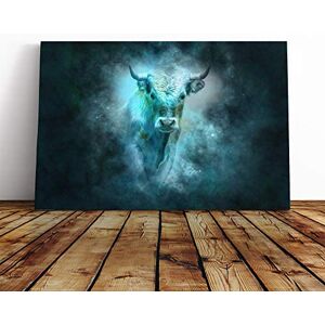 Big Box Art Cow (2) Canvas Print Gallery Wrapped 30mm Frame Wall Art 20x14 inches Ready to Hang Modern Animals Picture Living Room Bedroom Lounge Office Big Box Art Cow (2) Canvas Print Gallery Wrapped 30mm Frame Wall Art 20x14 inches Ready to Hang Modern Animals Picture Living Room Bedroom Lounge Office