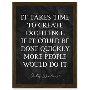 Artery8 - Slate Quote John Wooden - Brown - A4 - Art print Artery8 - Slate Quote John Wooden - Brown - A4 - Art print