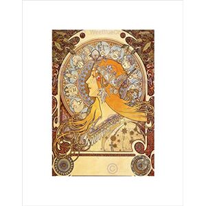 Wee Blue Coo Alphonse Mucha Zodiac 1896 Old Master Picture Wall Art Print Wee Blue Coo Alphonse Mucha Zodiac 1896 Old Master Picture Wall Art Print