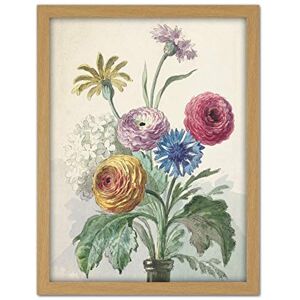 Artery8 Willem Van Leen Bouquet Of Flowers Still Drawing Artwork Framed Wall Art Print 18X24 Inch Artery8 Willem Van Leen Bouquet Of Flowers Still Drawing Artwork Framed Wall Art Print 18X24 Inch