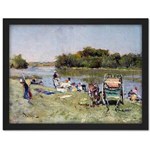 Artery8 Giovanni Boldini Washerwomen 1874 Painting Artwork Framed Wall Art Print 18X24 Inch Artery8 Giovanni Boldini Washerwomen 1874 Painting Artwork Framed Wall Art Print 18X24 Inch