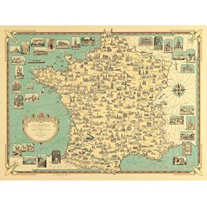 Fine Art Prints Chase 1935 Pictorial Map France Buildings Large Print Poster Wall Art Decor Picture Fine Art Prints Chase 1935 Pictorial Map France Buildings Large Print Poster Wall Art Decor Picture