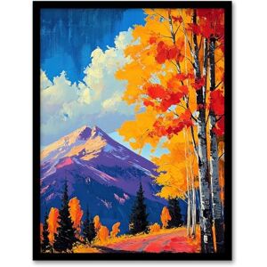 Artery8 Denali Autumn Forest Alaska Mountain Landscape Living Room Artwork Framed Wall Art Print A4 Artery8 Denali Autumn Forest Alaska Mountain Landscape Living Room Artwork Framed Wall Art Print A4