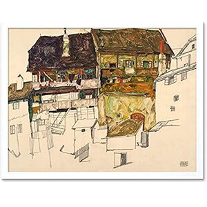 Fine Art Prints Egon Schiele Old Houses In Krumau 1914 Unframed Wall Art Print Poster Home Decor Premium Fine Art Prints Egon Schiele Old Houses In Krumau 1914 Unframed Wall Art Print Poster Home Decor Premium