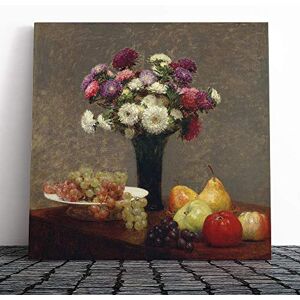 Big Box Art Canvas Print Wall Art Henri Fantin-Latour Still Life Fruit with Flowers (4) Mounted & Stretched Box Frame Picture Home Decor for Kitchen, Living Room, Bedroom, Muli-Colour, 14x14 Inch Big Box Art Canvas Print Wall Art Henri Fantin-Latour Still Life Fruit with Flowers (4) Mounted & Stretched Box Frame Picture Home Decor for Kitchen, Living Room, Bedroom, Muli-Colour, 14x14 Inch