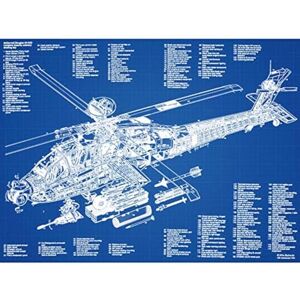 Artery8 AH-64D Apache Attack Helicopter Military Patent Plan Unframed Wall Art Print Poster Home Decor Premium Artery8 AH-64D Apache Attack Helicopter Military Patent Plan Unframed Wall Art Print Poster Home Decor Premium