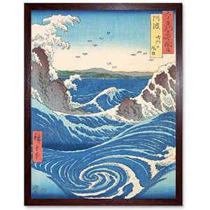 Artery8 Naruto Whirlpool Awa Province Utagawa Hiroshige Japanese Woodblock Art Print Framed Poster Wall Decor 12x16 inch Artery8 Naruto Whirlpool Awa Province Utagawa Hiroshige Japanese Woodblock Art Print Framed Poster Wall Decor 12x16 inch