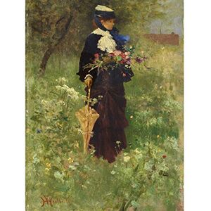 Artery8 Ferdinand Heilbuth Woman With Flowers C1875 Painting Large Wall Art Poster Print Thick Paper 18X24 Inch Artery8 Ferdinand Heilbuth Woman With Flowers C1875 Painting Large Wall Art Poster Print Thick Paper 18X24 Inch