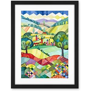 Artery8 English Countryside Rural Landscape Folk Art Watercolour Painting Artwork Framed Wall Art Print 18X24 Inch Artery8 English Countryside Rural Landscape Folk Art Watercolour Painting Artwork Framed Wall Art Print 18X24 Inch