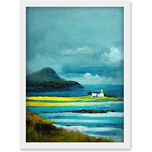 Doppelganger33 LTD Isle Harris White Crofters Cottage Scotland Seascape Artwork Framed Wall Art Print A4 Doppelganger33 LTD Isle Harris White Crofters Cottage Scotland Seascape Artwork Framed Wall Art Print A4