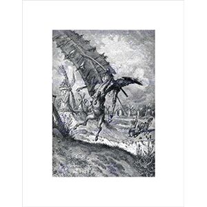 Wee Blue Coo Dore Adventure With Windmills Old Master Wall Art Print Wee Blue Coo Dore Adventure With Windmills Old Master Wall Art Print