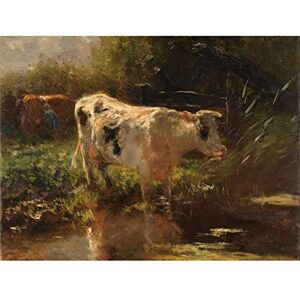 Artery8 Willem Maris Cow Beside A Ditch Stream Painting Extra Large XL Wall Art Poster Print Artery8 Willem Maris Cow Beside A Ditch Stream Painting Extra Large XL Wall Art Poster Print
