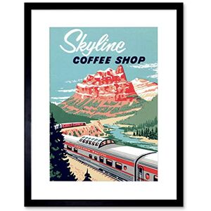 Wee Blue Coo Travel Transport Train Rail Mountain Coffee Canada Framed Art Print B12X3405 Wee Blue Coo Travel Transport Train Rail Mountain Coffee Canada Framed Art Print B12X3405