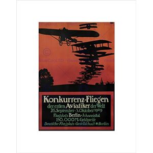 Wee Blue Coo Cultural Flying Airplane Berlin Germany Airshow Retro Wall Art Print Wee Blue Coo Cultural Flying Airplane Berlin Germany Airshow Retro Wall Art Print