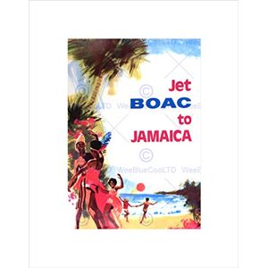 Wee Blue Coo TRAVEL JAMAICA BEACH FUN HOLIDAY JET AIRLINE BLACK FRAMED ART PRINT B12X10186 Wee Blue Coo TRAVEL JAMAICA BEACH FUN HOLIDAY JET AIRLINE BLACK FRAMED ART PRINT B12X10186