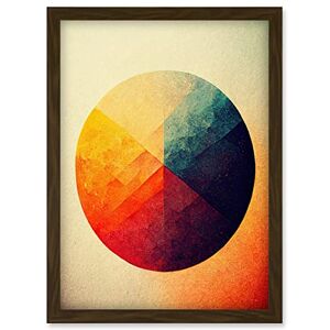 Doppelganger33 LTD Minimalist Geometric Illustration Circle With Colourful Textures Red Yellow Blue Artwork Framed Wall Art Print A4 Doppelganger33 LTD Minimalist Geometric Illustration Circle With Colourful Textures Red Yellow Blue Artwork Framed Wall Art Print A4