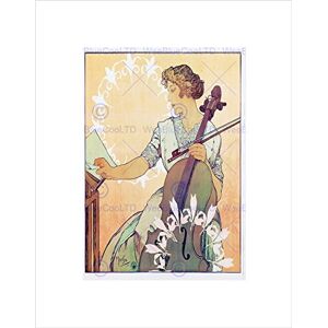 Wee Blue Coo Ad Theatre Stage Musician Zdenka Cerny Nouveau France Wall Art Print Wee Blue Coo Ad Theatre Stage Musician Zdenka Cerny Nouveau France Wall Art Print