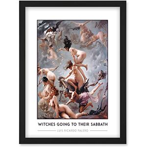 Wee Blue Coo Luis Ricardo Falero Witches Going To Their Sabbath Painting Artwork Framed Wall Art Print A4 Wee Blue Coo Luis Ricardo Falero Witches Going To Their Sabbath Painting Artwork Framed Wall Art Print A4