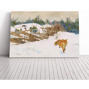 Big Box Art Bruno Liljefors Fox in The Snow Vol.2 Canvas Print Gallery Wrapped 30mm Frame Wall Art 30x20 inches Ready to Hang Modern Animals Picture Living Room Bedroom Lounge Office Big Box Art Bruno Liljefors Fox in The Snow Vol.2 Canvas Print Gallery Wrapped 30mm Frame Wall Art 30x20 inches Ready to Hang Modern Animals Picture Living Room Bedroom Lounge Office