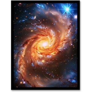 Artery8 Spiral Galaxy Dust Cloud Stars Space Universe For Living Room Artwork Framed Wall Art Print A4 Artery8 Spiral Galaxy Dust Cloud Stars Space Universe For Living Room Artwork Framed Wall Art Print A4