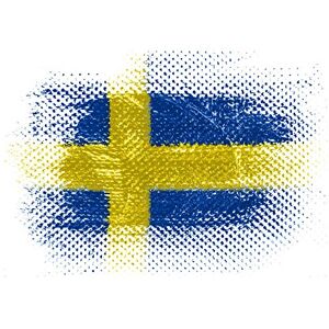 Wee Blue Coo Flag National Swedish Sweden Grunge Illustration Wall Art Print Wee Blue Coo Flag National Swedish Sweden Grunge Illustration Wall Art Print