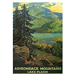 Wee Blue Coo Travel Adirondack Mountains Lake Placid USA Tree Wall Art Print Wee Blue Coo Travel Adirondack Mountains Lake Placid USA Tree Wall Art Print