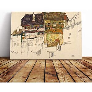 Big Box Art Canvas Print Wall Art Egon Schiele Old Houses in Krumau Mounted & Stretched Box Frame Picture Home Decor for Kitchen, Living Room, Bedroom, Hallway, Multi-Colour, 24x16 Inch Big Box Art Canvas Print Wall Art Egon Schiele Old Houses in Krumau Mounted & Stretched Box Frame Picture Home Decor for Kitchen, Living Room, Bedroom, Hallway, Multi-Colour, 24x16 Inch