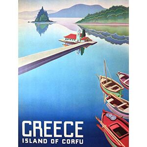 Wee Blue Coo Travel Island Corfu Greece Boats Pier Art Print Poster Wall Decor 12X16 Inch Wee Blue Coo Travel Island Corfu Greece Boats Pier Art Print Poster Wall Decor 12X16 Inch
