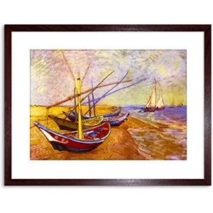 Wee Blue Coo Painting Van Gogh Boats Saintes-maries Framed Wall Art Print Wee Blue Coo Painting Van Gogh Boats Saintes-maries Framed Wall Art Print