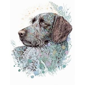 Artery8 German Wirehead Pointer Dog Nature Spirit Animal Modern Multicoloured Illustration Extra Large XL Wall Art Poster Print Artery8 German Wirehead Pointer Dog Nature Spirit Animal Modern Multicoloured Illustration Extra Large XL Wall Art Poster Print
