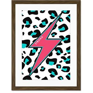 Wee Blue Coo Pink Teal Leopard Reverse Strong Large Framed Art Print Wall Poster 18x24 inch Wee Blue Coo Pink Teal Leopard Reverse Strong Large Framed Art Print Wall Poster 18x24 inch