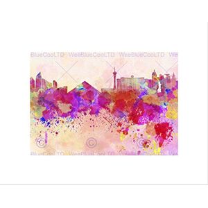 Wee Blue Coo PAINTING ABSTRACT CITYSCAPE LAS VEGAS NEVADA PAINT SPLASH FRAMED PRINT B12X8604 Wee Blue Coo PAINTING ABSTRACT CITYSCAPE LAS VEGAS NEVADA PAINT SPLASH FRAMED PRINT B12X8604