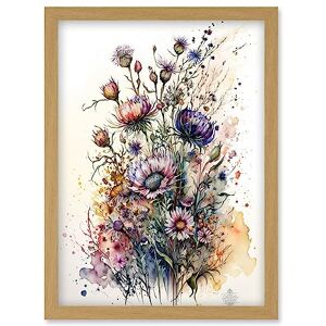 Artery8 - Spring Wildflowers - Watercolour - Framed Wall Art Artery8 - Spring Wildflowers - Watercolour - Framed Wall Art