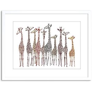 Wee Blue Coo Dt Group Of Giraffes Photo Framed Wall Art Print Wee Blue Coo Dt Group Of Giraffes Photo Framed Wall Art Print