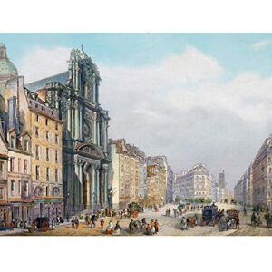 Artery8 Bossoli Paris Rue Saint Antoine Painting Art Print Canvas Premium Wall Decor Poster Mural Artery8 Bossoli Paris Rue Saint Antoine Painting Art Print Canvas Premium Wall Decor Poster Mural
