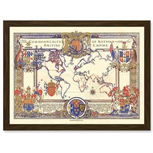 Artery8 Map Webb 1937 British Empire Commonwealth Pictorial Artwork Framed Wall Art Print A4 Artery8 Map Webb 1937 British Empire Commonwealth Pictorial Artwork Framed Wall Art Print A4