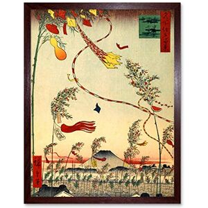 Wee Blue Coo Painting Japanese Woodblock Flags Wind Art Print Framed Poster Wall Decor 12x16 inch Wee Blue Coo Painting Japanese Woodblock Flags Wind Art Print Framed Poster Wall Decor 12x16 inch
